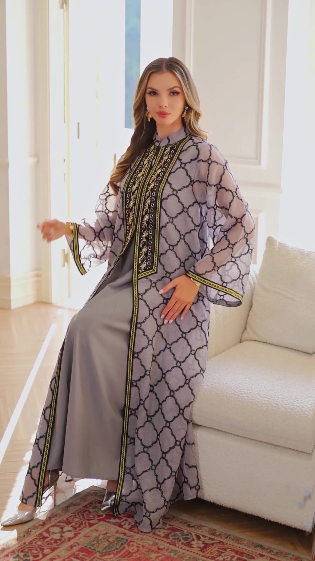Ms. abaya elegant dress embroidered robe