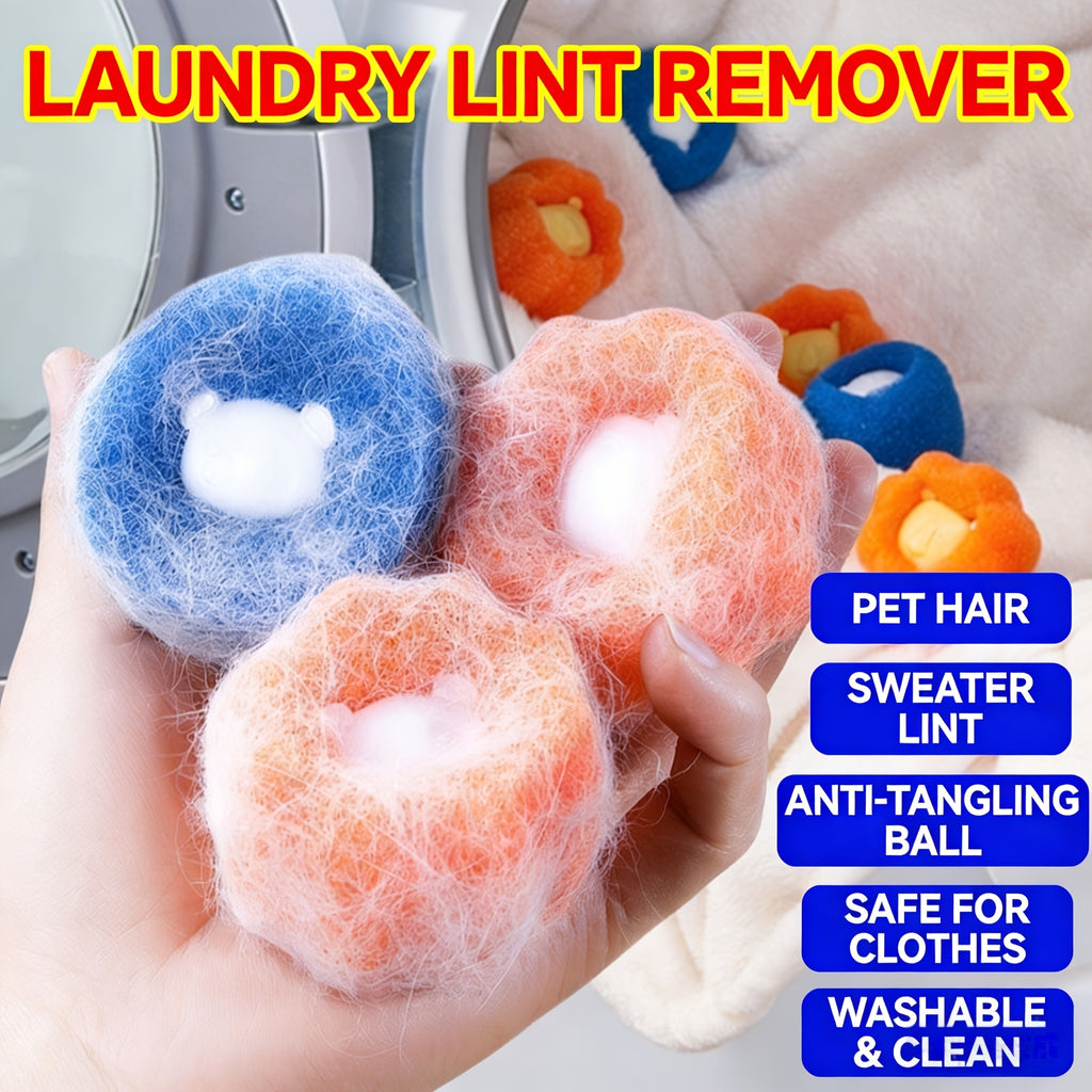 Brand Name] Reusable Pet Hair Remover for Laundry - 3/6 Pack Magic Laundry Balls, Anti-Winding Lint Catcher for Washing Machine