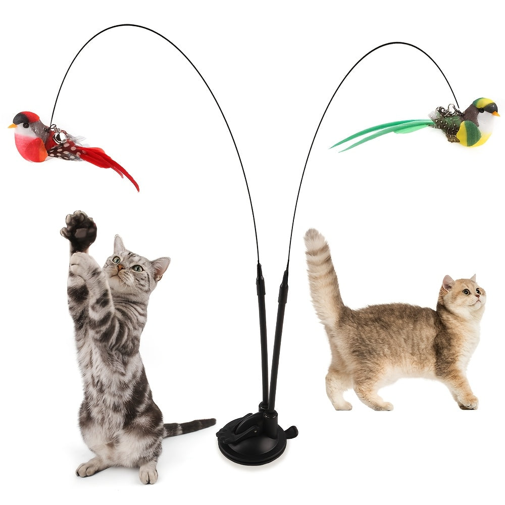 Self-Play Suction Cup Cat Toy | Interactive Simulation Bird to Keep Indoor Cats Active