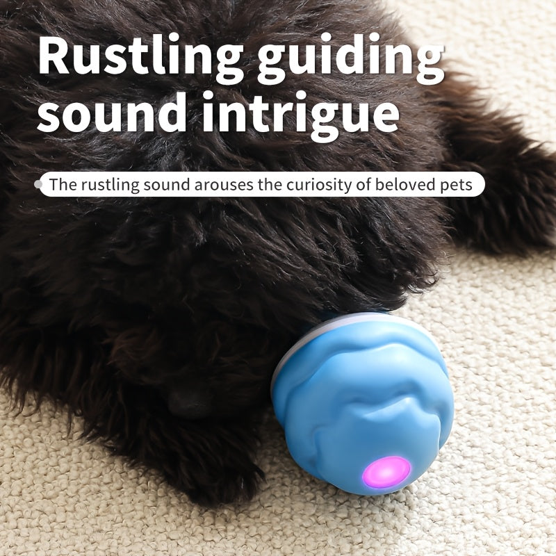 Interactive Dog Ball Toy - Sma Self-Moving Chase Buddy with Ropes, USB Rechargeable & 3 Play Modes for Boredom Relief