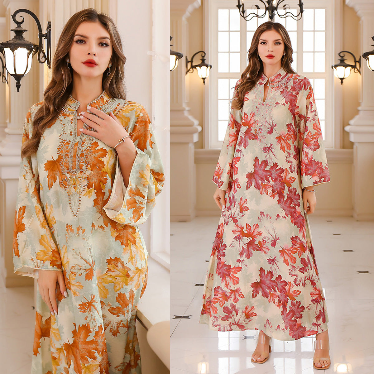 Abaya summer long printed dress