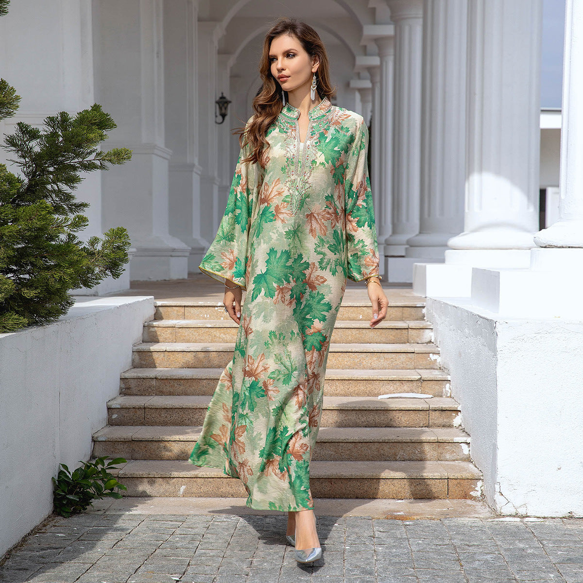 Abaya summer long printed dress