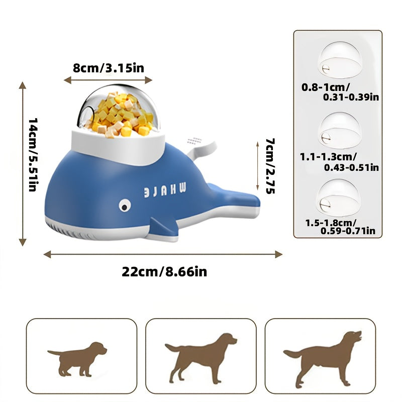 Interactive Push-Down Dog Treat Dispenser - Duck-Shaped Slow Feeder Puzzle Toy, Durable Non-Toxic Pet Enrichment Toy for Puppies & Adults