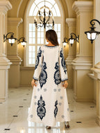 Dubai Turkish abaya with rhinestone embellishment