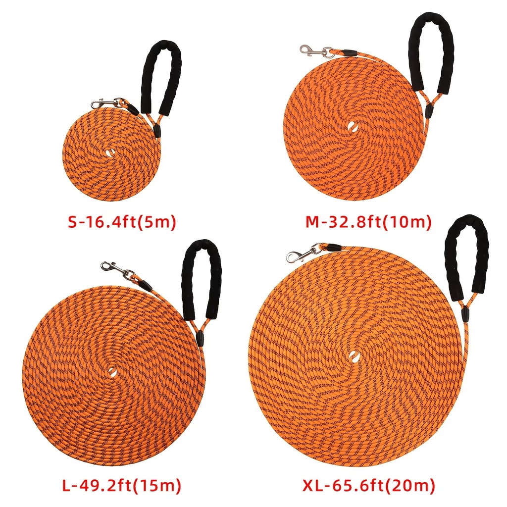 Long Reflective Nylon Dog Leash, Heavy Duty Durable Walking Training Rope For Small Medium Large Dogs
