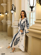 Dubai Turkish abaya with rhinestone embellishment