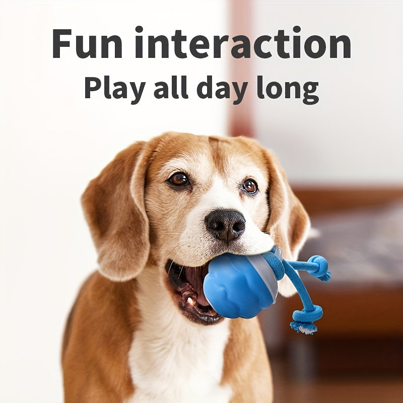 Interactive Dog Ball Toy - Sma Self-Moving Chase Buddy with Ropes, USB Rechargeable & 3 Play Modes for Boredom Relief