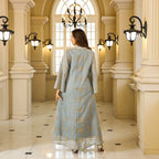 Elegant embroidered and beaded abaya for women