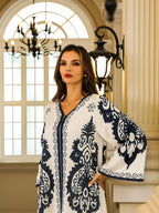 Dubai Turkish abaya with rhinestone embellishment