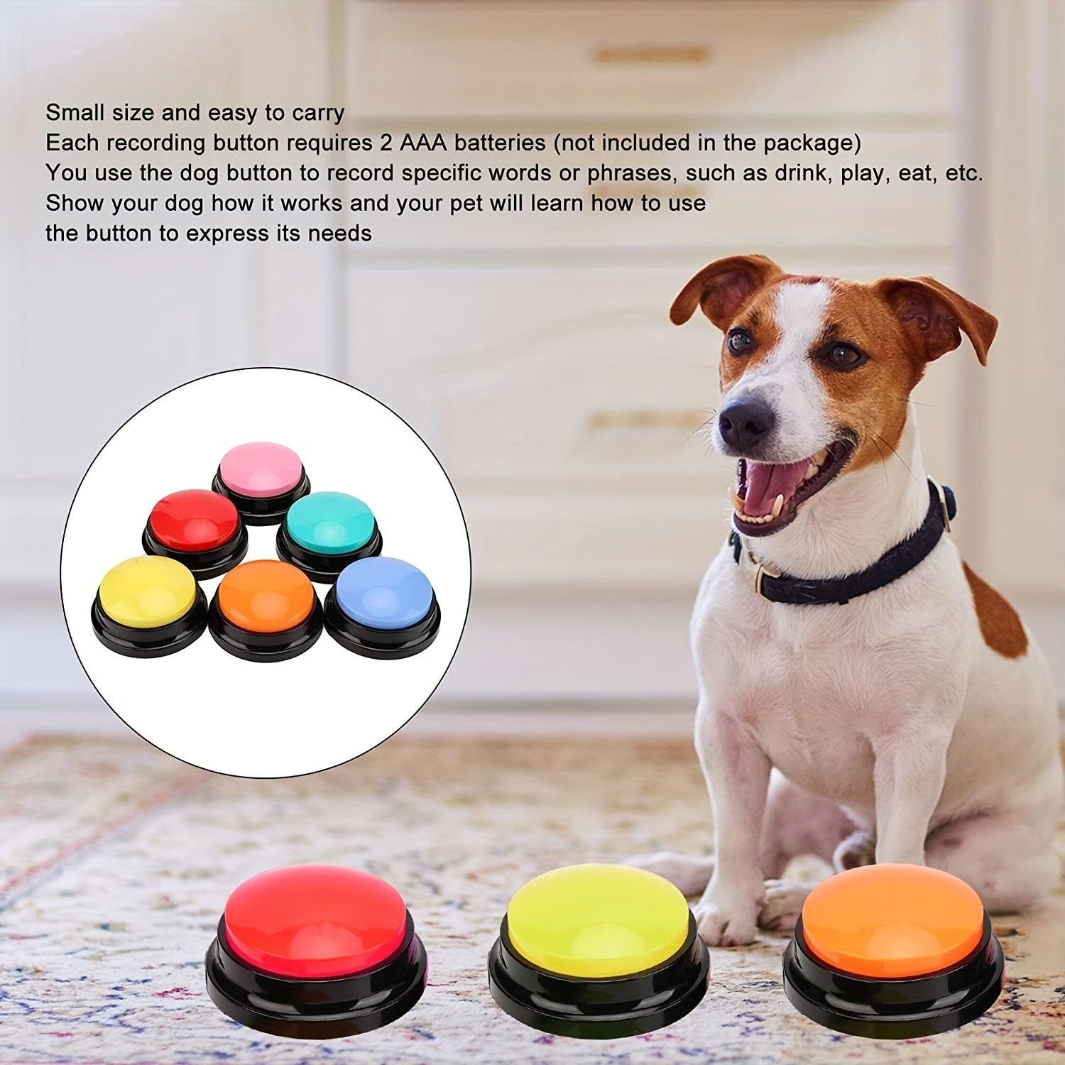 Teach Your Dog to Talk! Recordable Communication Buttons for Pets - Premium Interactive Training Kit