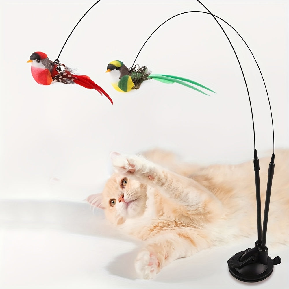 Self-Play Suction Cup Cat Toy | Interactive Simulation Bird to Keep Indoor Cats Active