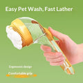2-in-1 Pet Shampoo Dispenser & Bath Brush, Soft Silicone Bristle Scrubber for Deep Cleaning and Massage.
