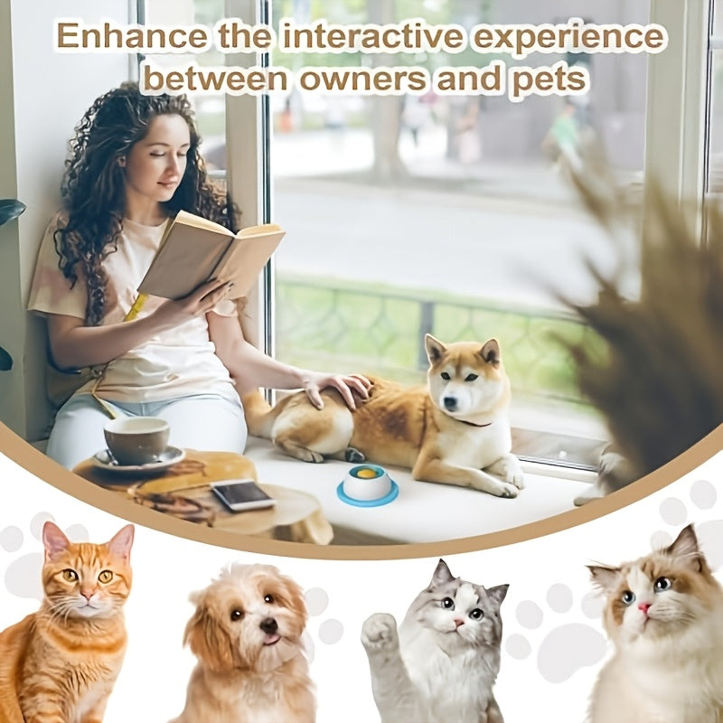 Anti-Tip Slow Feeder Cat Toy - Durable Chew-Resistant Puzzle Toy for Boredom Relief, Interactive Cat Lick Mat & Self-Play Pet Supplies