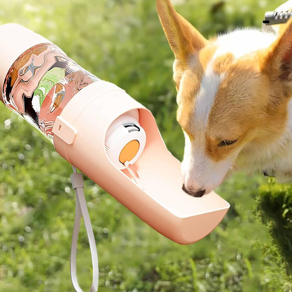 Foldable Portable Pet Travel Bottle: All-in-One Water & Food Dispenser. Durable, Leak-Proof, and Easy to Clean. The Perfect Hydration Choice for Dogs and Cats on the Go.
