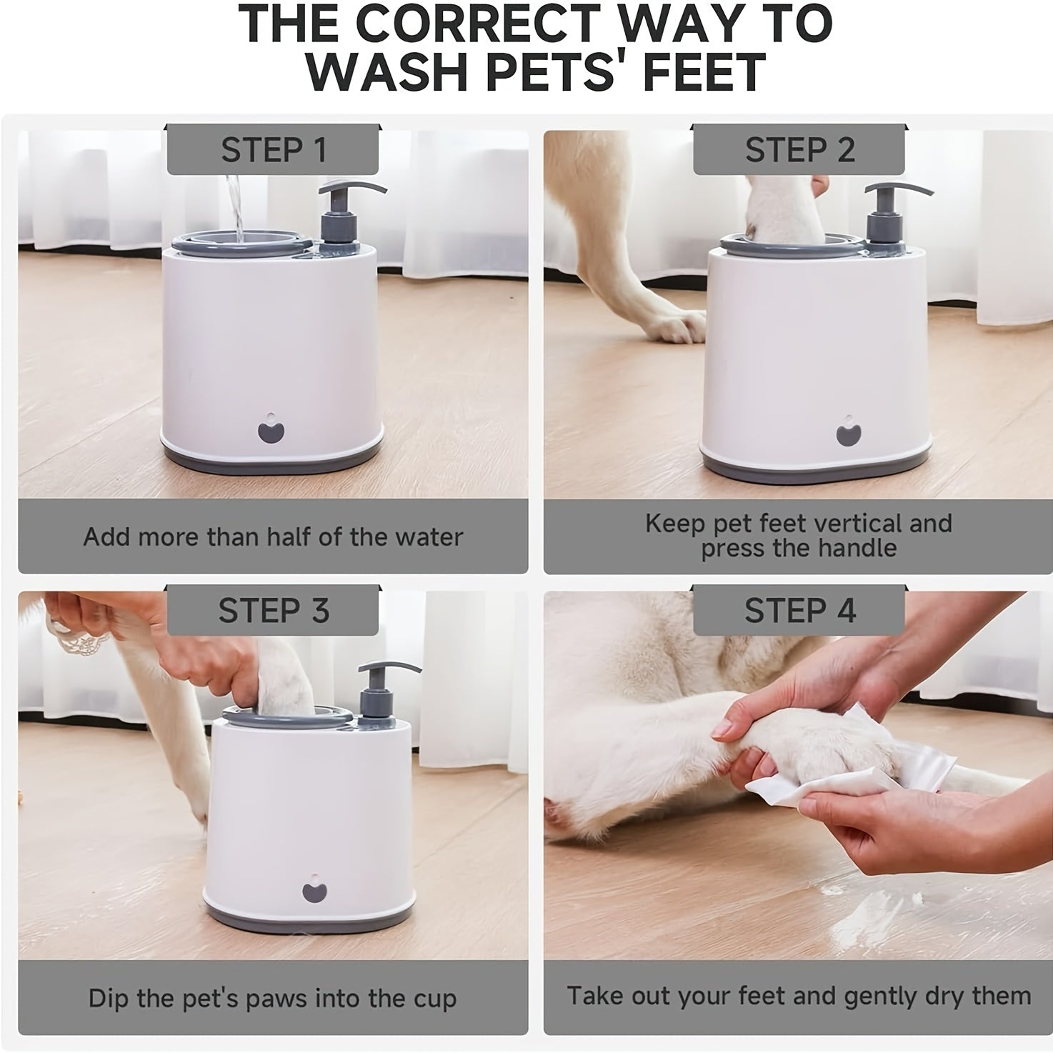 Automatic Pet Paw Cleaner - Painless & Safe Silicone Dog Foot Washer, Efficient Deep Cleaning Tool for Dogs & Cats, Pet-Friendly Design for Stress-Free Grooming