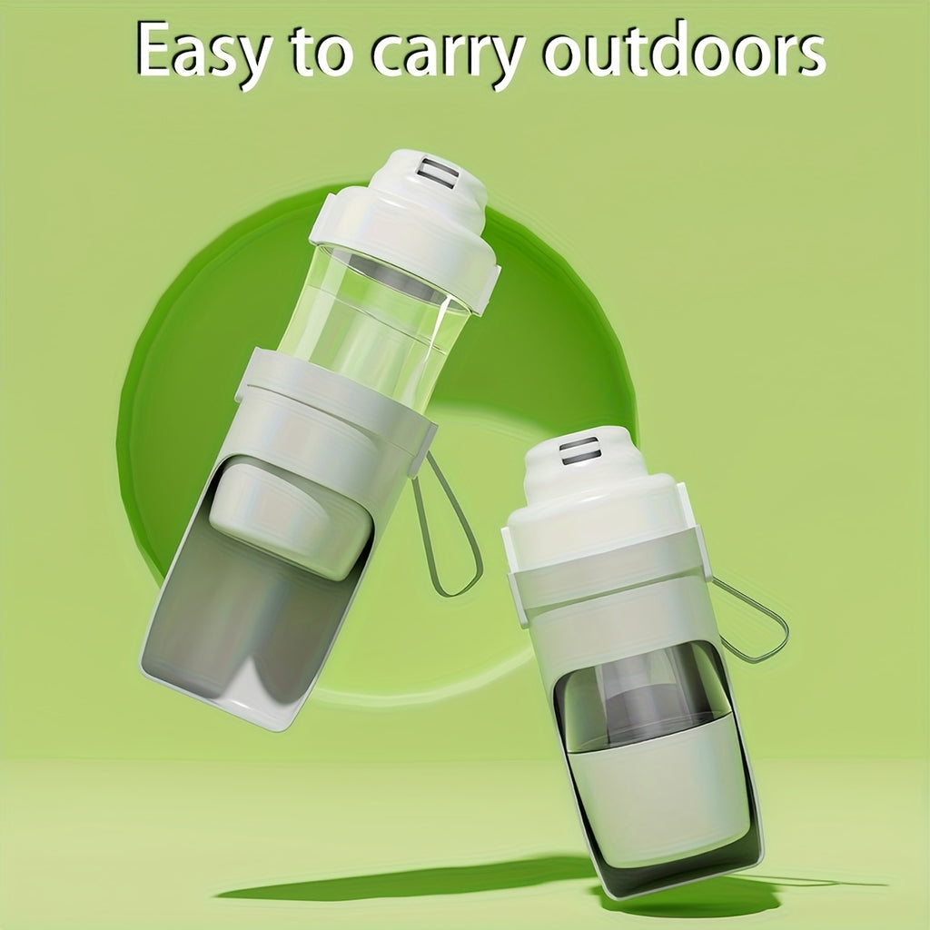 Foldable Portable Pet Travel Bottle: All-in-One Water & Food Dispenser. Durable, Leak-Proof, and Easy to Clean. The Perfect Hydration Choice for Dogs and Cats on the Go.