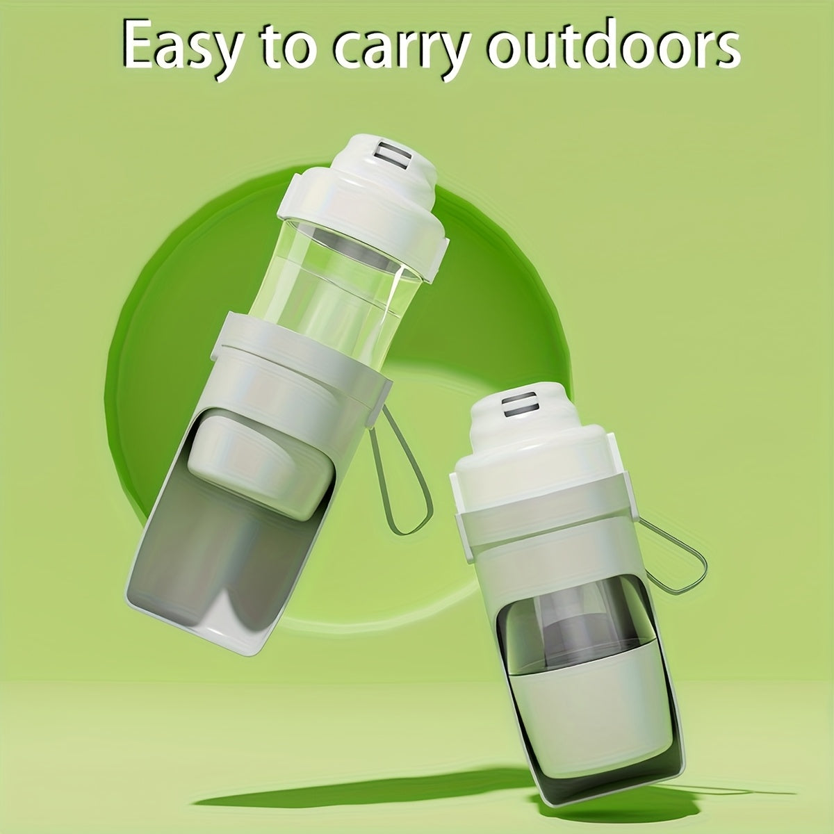 Foldable Portable Pet Travel Bottle: All-in-One Water & Food Dispenser. Durable, Leak-Proof, and Easy to Clean. The Perfect Hydration Choice for Dogs and Cats on the Go.