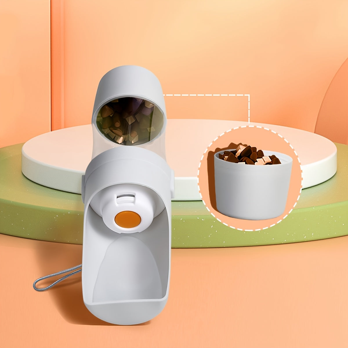 Foldable Portable Pet Travel Bottle: All-in-One Water & Food Dispenser. Durable, Leak-Proof, and Easy to Clean. The Perfect Hydration Choice for Dogs and Cats on the Go.
