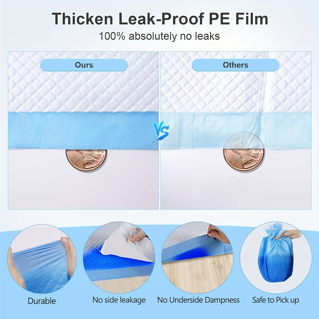 Upgraded Thickened Super Absorbent 8-Layer Puppy Training Pads (40-Pack) – Heavy Duty Leak-Proof Pet Pee Pads, Disposable Potty Pads for Puppies, Post-Surgery Recovery, Cats, and Rabbits (Extra Large)