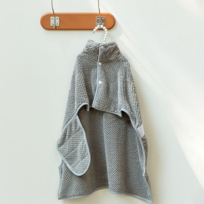 Dog Bathrobe Soft Super Absorbent Pet Drying Towel - Full Wrap Thickened Grooming Robe for Dogs & Cats, Quick Dry Towel for Teddy, Golden Retriever and More