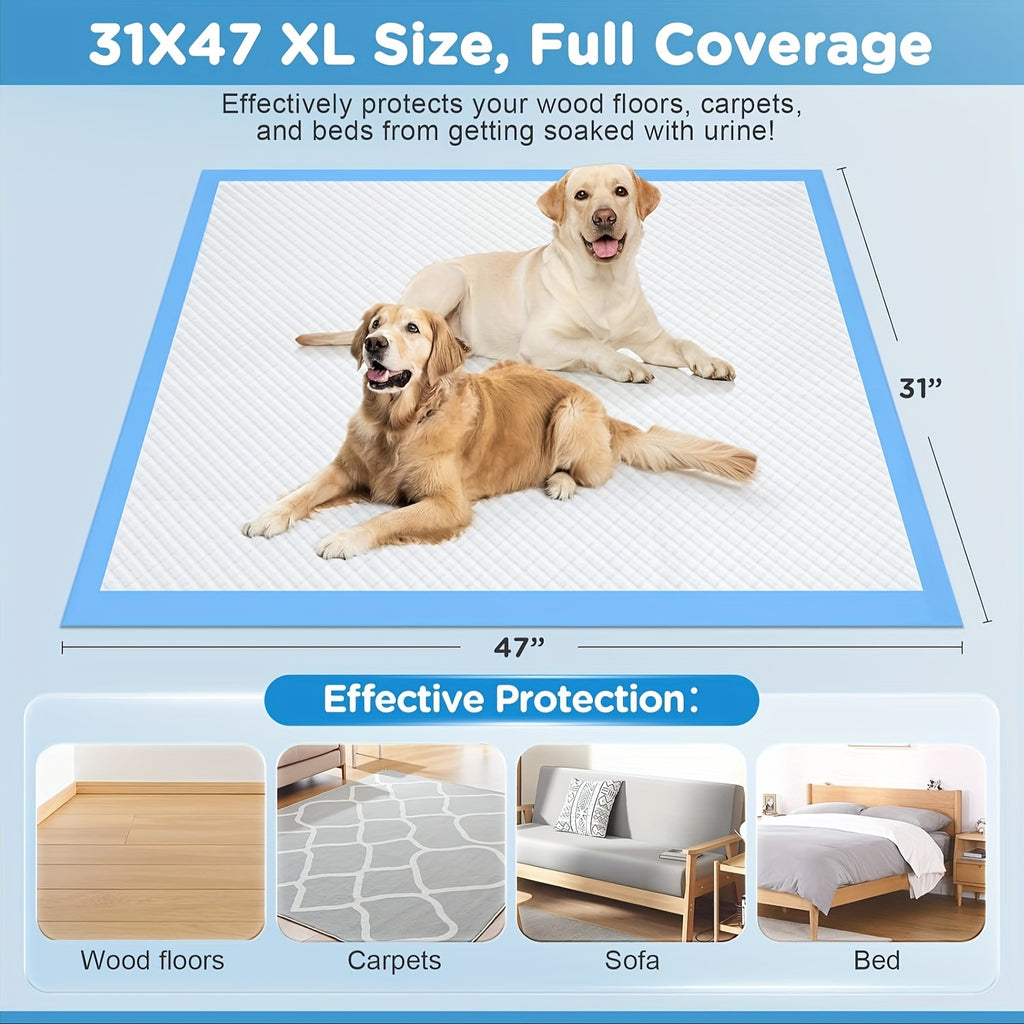 Upgraded Thickened Super Absorbent 8-Layer Puppy Training Pads (40-Pack) – Heavy Duty Leak-Proof Pet Pee Pads, Disposable Potty Pads for Puppies, Post-Surgery Recovery, Cats, and Rabbits (Extra Large)
