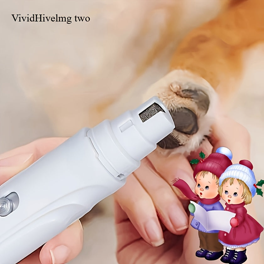 Professional Painless Dog Nail Grinder - Quiet Electric Pet Nail Trimmer for Dogs & Cats, Safe & Effective Grooming Tool for Pet Paw Care