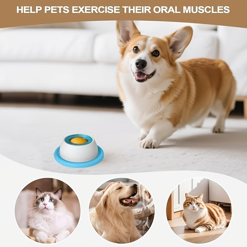 Anti-Tip Slow Feeder Cat Toy - Durable Chew-Resistant Puzzle Toy for Boredom Relief, Interactive Cat Lick Mat & Self-Play Pet Supplies