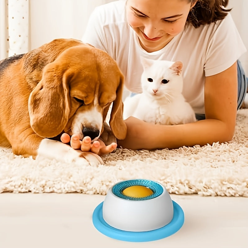 Anti-Tip Slow Feeder Cat Toy - Durable Chew-Resistant Puzzle Toy for Boredom Relief, Interactive Cat Lick Mat & Self-Play Pet Supplies