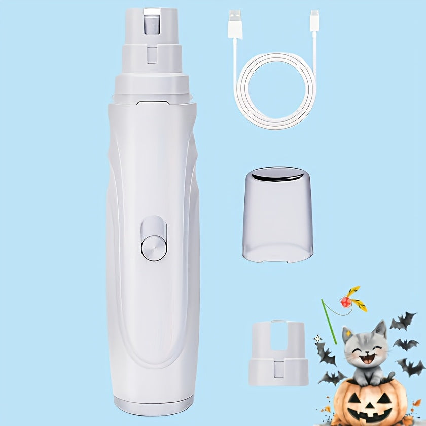 Professional Painless Dog Nail Grinder - Quiet Electric Pet Nail Trimmer for Dogs & Cats, Safe & Effective Grooming Tool for Pet Paw Care