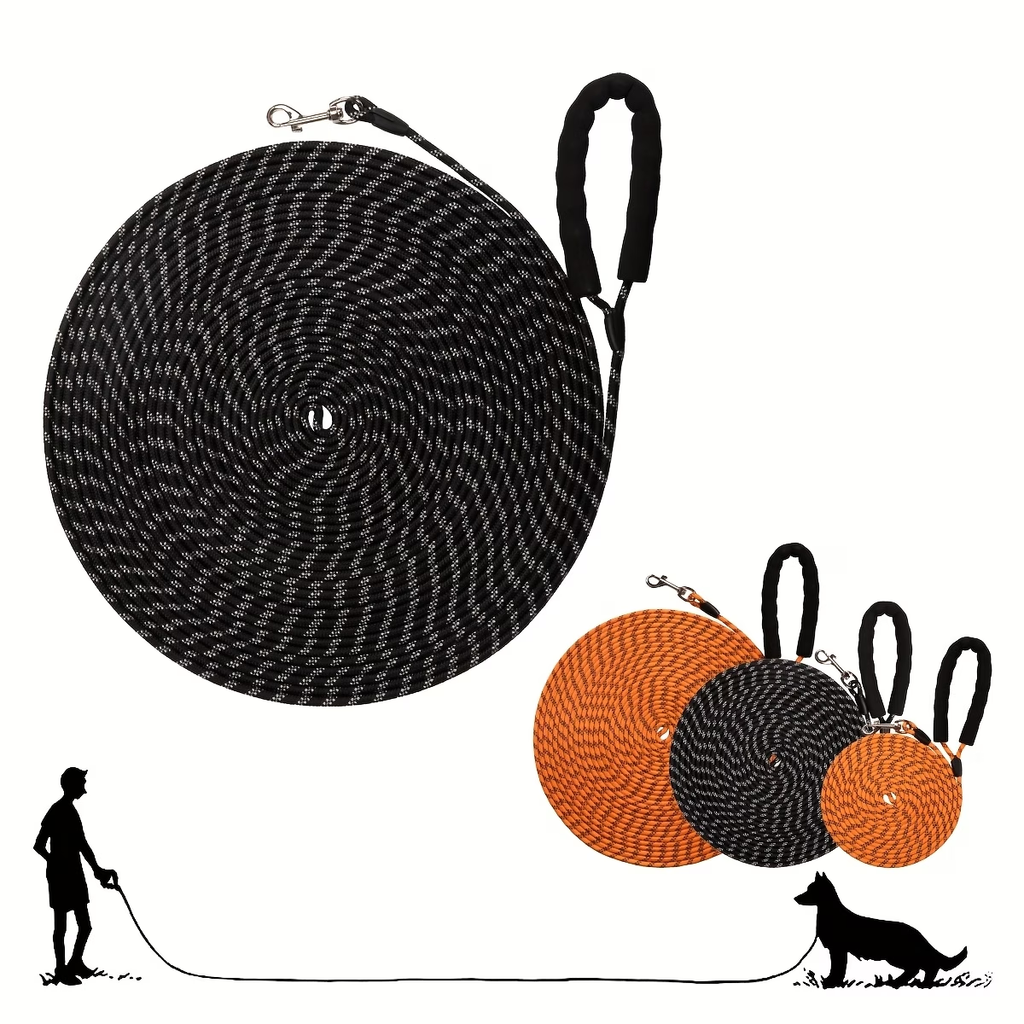 Long Reflective Nylon Dog Leash, Heavy Duty Durable Walking Training Rope For Small Medium Large Dogs
